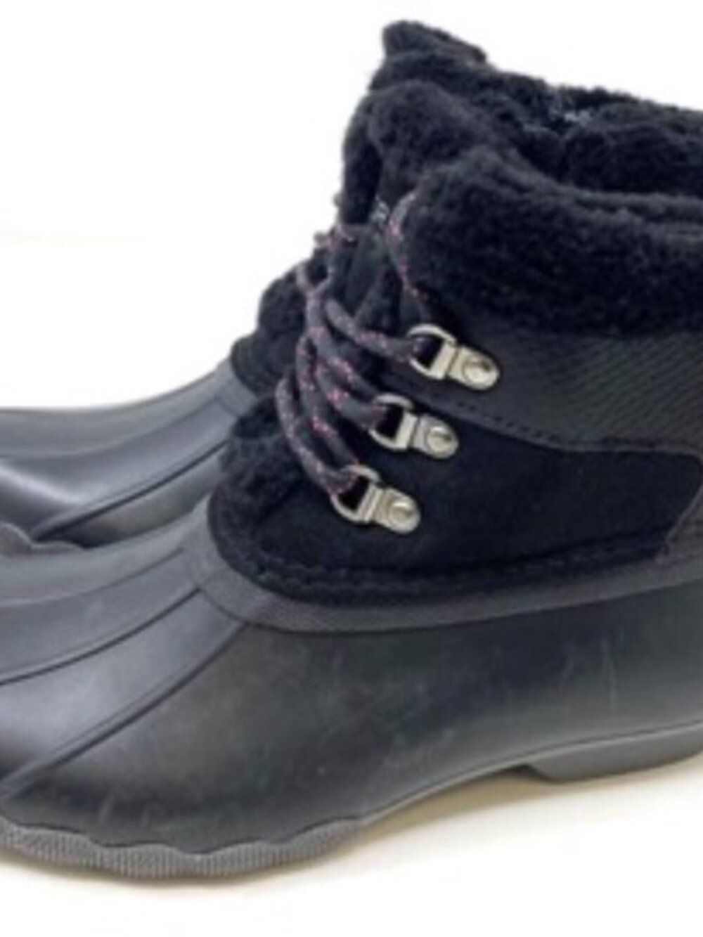 Sperry Alpine STK166416 Winter Snow Rain Saltwater Black Lace Up Women's Size 5 - Picture 4 of 9